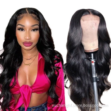 130% 150% 180% Density HD Full Lace Human Hair Wigs For Black Women Wholesale Virgin Hair 13x4 13x6 Transparent Lace Front Wig